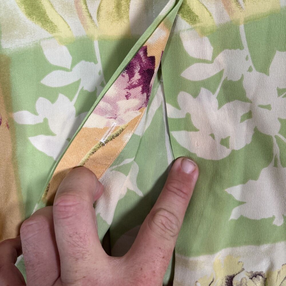 Vintage Piano Women 3x 100% Silk Blouse Retro Inspired CottageCore Whimsy Pastel - Picture 12 of 16